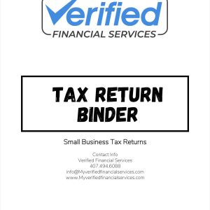 Verified Financials Personal & Small Business Tax Binder